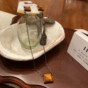 Brown Topaz costume necklace and matching earrings.